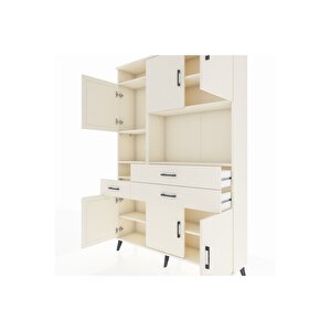 Arges Gardrop 9 Raflı 3 Çekmeceli 6 Kapaklı 132x30x195 Aytaşı-aytaşı