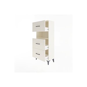 Arges Dolap Tek Raflı 3 Çekmeceli 60x30x134 Aytaşı-aytaşı