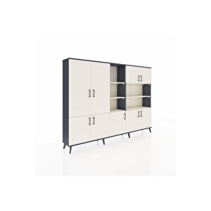 Arges Dolap 14 Raflı 9 Kapaklı 220x30x163 Antrasit-aytaşı