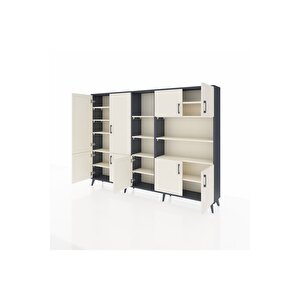 Arges Dolap 14 Raflı 9 Kapaklı 220x30x163 Antrasit-aytaşı