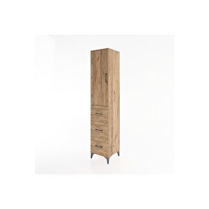 Hyperion Dolap 2 Raflı 3 Çekmeceli Tek Askılı 44x44x221 Çam-çam