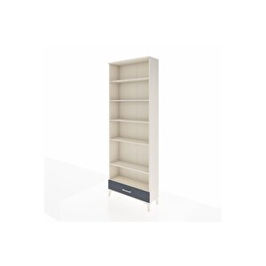 Arges Dolap 6 Raflı Tek Çekmeceli 88x30x243 Aytaşı-antrasit