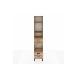 Arges Dolap 4 Raflı 3 Çekmeceli 44x30x221 Çam-çam