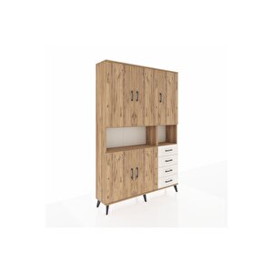 Arges Dolap 7 Raflı 4 Çekmeceli 5 Kapaklı 132x30x195 Çam-çam/aytaşı