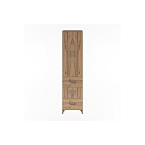 Hyperion Dolap 5 Raflı 2 Çekmeceli 4 Kapaklı 60x44x243 Çam-çam