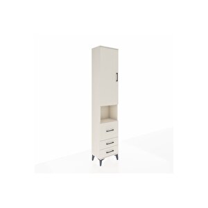 Arges Dolap 4 Raflı 3 Çekmeceli Tek Kapaklı 44x30x221 Aytaşı-aytaşı