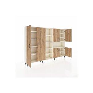 Arges Dolap 13 Raflı 6 Kapaklı 220x30x163 Aytaşı-çam/aytaşı
