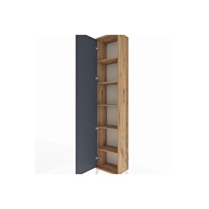 Arges Dolap 5 Raflı Tek Kapaklı 44x30x221 Çam-antrasit