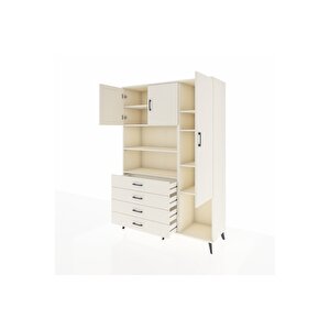 Hyperion Gardrop 8 Raflı 4 Çekmeceli 3 Kapaklı 132x44x195 Aytaşı-aytaşı