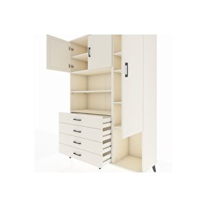 Hyperion Gardrop 8 Raflı 4 Çekmeceli 3 Kapaklı 132x44x195 Aytaşı-aytaşı