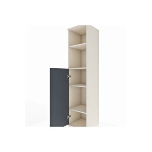 Hyperion Dolap 4 Raflı Tek Kapaklı 44x44x195 Aytaşı-antrasit