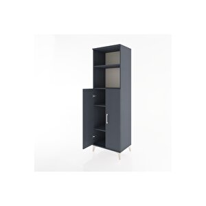 Hyperion Dolap 4 Raflı 2 Kapaklı 60x44x195 Antrasit-antrasit