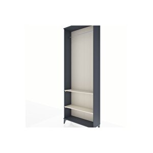 Arges Dolap 2 Raflı Tek Askılı 88x30x243 Antrasit-aytaşı