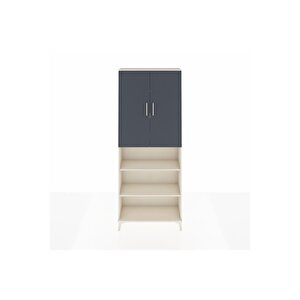 Arges Dolap 5 Raflı 2 Kapaklı 88x30x221 Aytaşı-antrasit