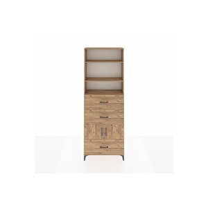 Arges Dolap 4 Raflı 3 Çekmeceli 2 Kapaklı 88x30x243 Çam-çam