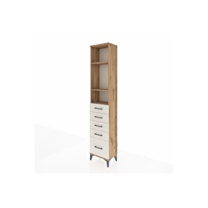 Arges Dolap 3 Raflı 5 Çekmeceli 44x30x221 Çam-aytaşı
