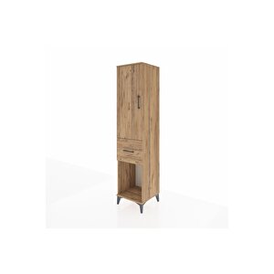 Hyperion Dolap Tek Raflı Tek Çekmeceli Tek Askılı 44x44x195 Çam-çam
