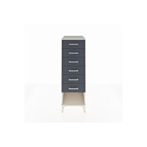 Kronos Dolap 6 Çekmeceli 44x59x134 Aytaşı-antrasit