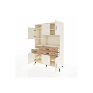 Hyperion Dolap 9 Raflı 3 Çekmeceli 6 Kapaklı 132x44x195 Aytaşı-aytaşı/çam