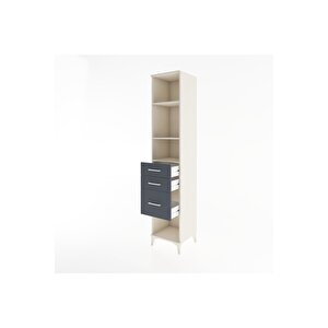 Hyperion Dolap 3 Raflı 3 Çekmeceli 44x44x221 Aytaşı-antrasit