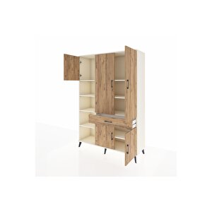 Hyperion Gardrop 8 Raflı Tek Çekmeceli 5 Kapaklı 132x44x195 Aytaşı-çam