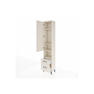 Arges Dolap 4 Raflı 2 Çekmeceli Tek Kapaklı 44x30x221 Aytaşı-aytaşı