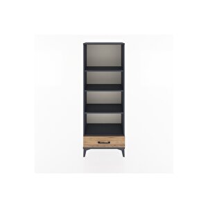 Arges Dolap 4 Raflı Tek Çekmeceli 60x30x163 Antrasit-çam