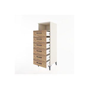 Hyperion Dolap Tek Raflı 6 Çekmeceli 44x44x134 Aytaşı-çam
