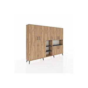 Arges Dolap 13 Raflı 7 Kapaklı 220x30x163 Çam-çam/antrasit