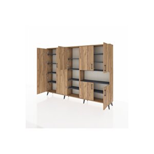 Arges Dolap 13 Raflı 7 Kapaklı 220x30x163 Çam-çam/antrasit