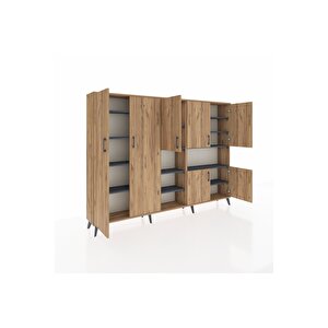 Arges Dolap 13 Raflı 7 Kapaklı 220x30x163 Çam-çam/antrasit