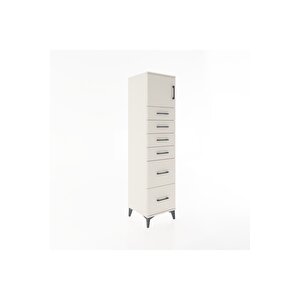 Hyperion Dolap Tek Raflı 6 Çekmeceli Tek Kapaklı 44x44x182 Aytaşı-aytaşı
