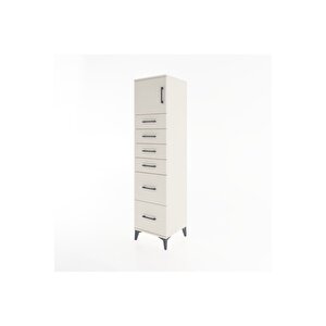 Hyperion Dolap Tek Raflı 6 Çekmeceli Tek Kapaklı 44x44x182 Aytaşı-aytaşı