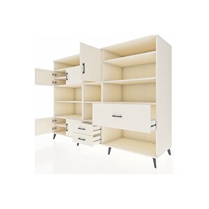 Kronos Dolap 13 Raflı 3 Çekmeceli 5 Kapaklı 220x59x163 Aytaşı-aytaşı