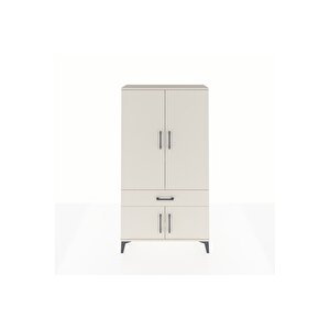 Arges Dolap 3 Raflı Tek Çekmeceli 4 Kapaklı 88x30x163 Aytaşı-aytaşı