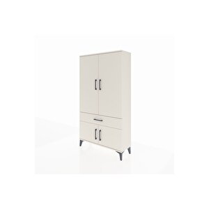 Arges Dolap 3 Raflı Tek Çekmeceli 4 Kapaklı 88x30x163 Aytaşı-aytaşı