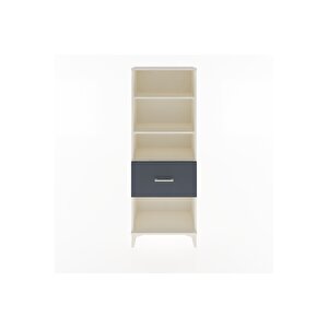 Arges Dolap 3 Raflı Tek Çekmeceli 60x30x163 Aytaşı-antrasit