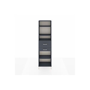 Arges Dolap 4 Raflı 2 Çekmeceli 60x30x221 Antrasit-antrasit