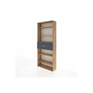 Arges Dolap 5 Raflı Tek Çekmeceli 88x30x221 Çam-antrasit