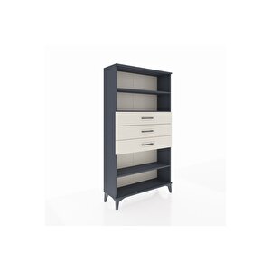 Arges Dolap 3 Raflı 3 Çekmeceli 88x30x163 Antrasit-aytaşı