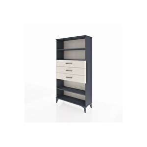 Arges Dolap 3 Raflı 3 Çekmeceli 88x30x163 Antrasit-aytaşı