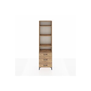 Arges Dolap 4 Raflı 3 Çekmeceli 60x30x221 Çam-çam