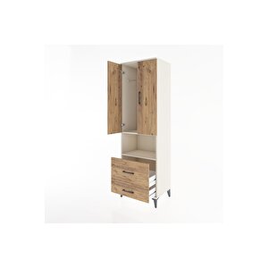 Hyperion Dolap 2 Raflı 2 Çekmeceli Tek Askılı 60x44x195 Aytaşı-çam
