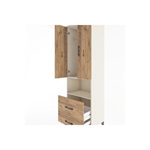 Hyperion Dolap 2 Raflı 2 Çekmeceli Tek Askılı 60x44x195 Aytaşı-çam