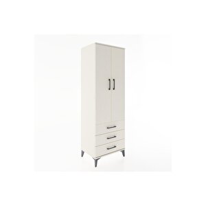 Hyperion Dolap Tek Raflı 3 Çekmeceli Tek Askılı 60x44x182 Aytaşı-aytaşı
