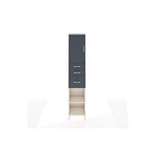 Arges Dolap 3 Raflı 3 Çekmeceli Tek Kapaklı 44x30x221 Aytaşı-antrasit