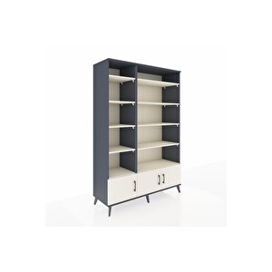 Hyperion Gardrop 10 Raflı 3 Kapaklı 132x44x195 Antrasit-aytaşı