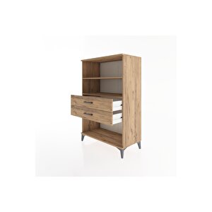 Hyperion Dolap 2 Raflı 2 Çekmeceli 88x44x134 Çam-çam
