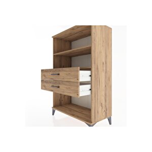 Hyperion Dolap 2 Raflı 2 Çekmeceli 88x44x134 Çam-çam
