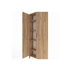 Arges Dolap 4 Raflı 2 Kapaklı 88x30x221 Çam-çam